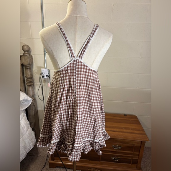 Kimchi Blue Brown and White Checkered Dress - Picture 2 of 5